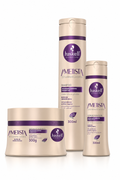 Kit Haskell Ametista Desamareladora com Shampoo 300ml, Condicionador 300ml e Máscara 300g para cabelos loiros, descoloridos e grisalhos