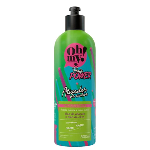 Ativador de Cachos Hair Power Oh My 500ml para definição de cachos e ondas