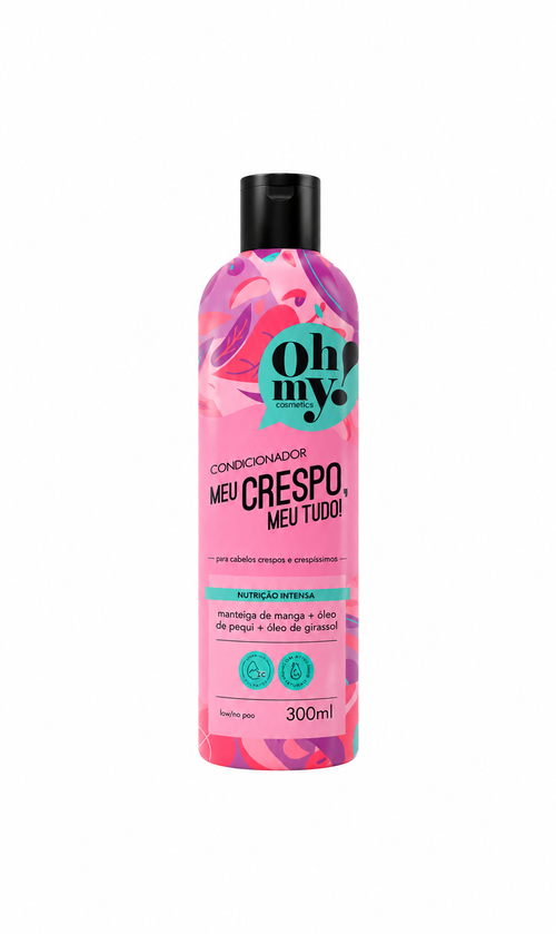 Condicionador Crespo Oh My 300ml com manteiga de karité para cabelo crespo