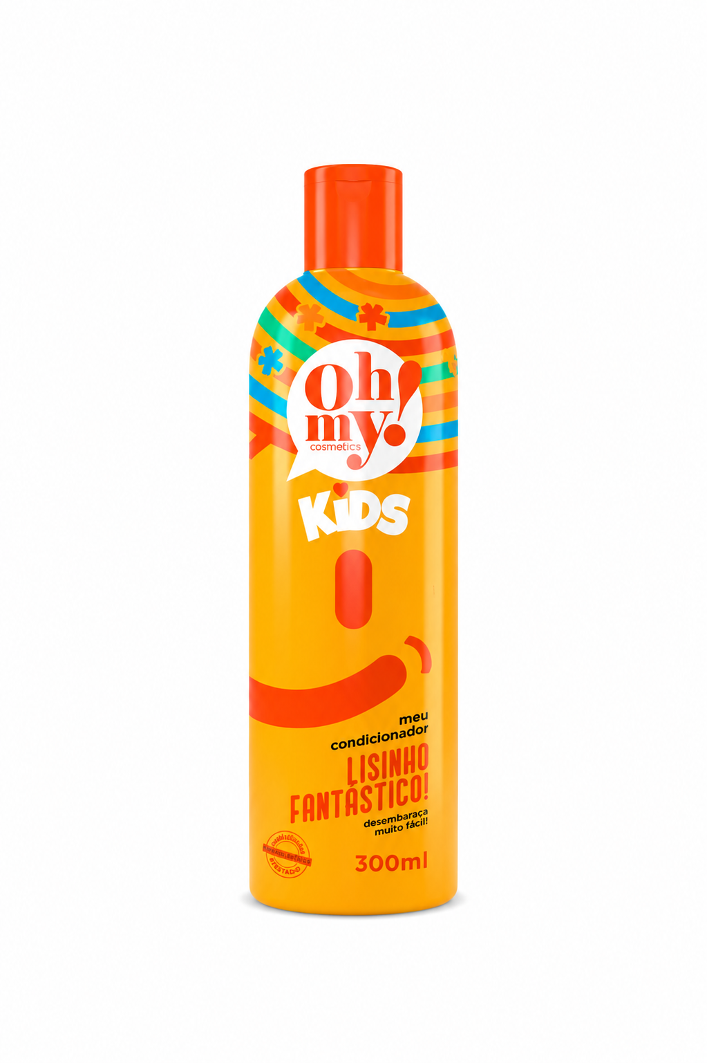 Condicionador Lisinho Kids Oh My 300ml para nutrição do cabelo liso infantil