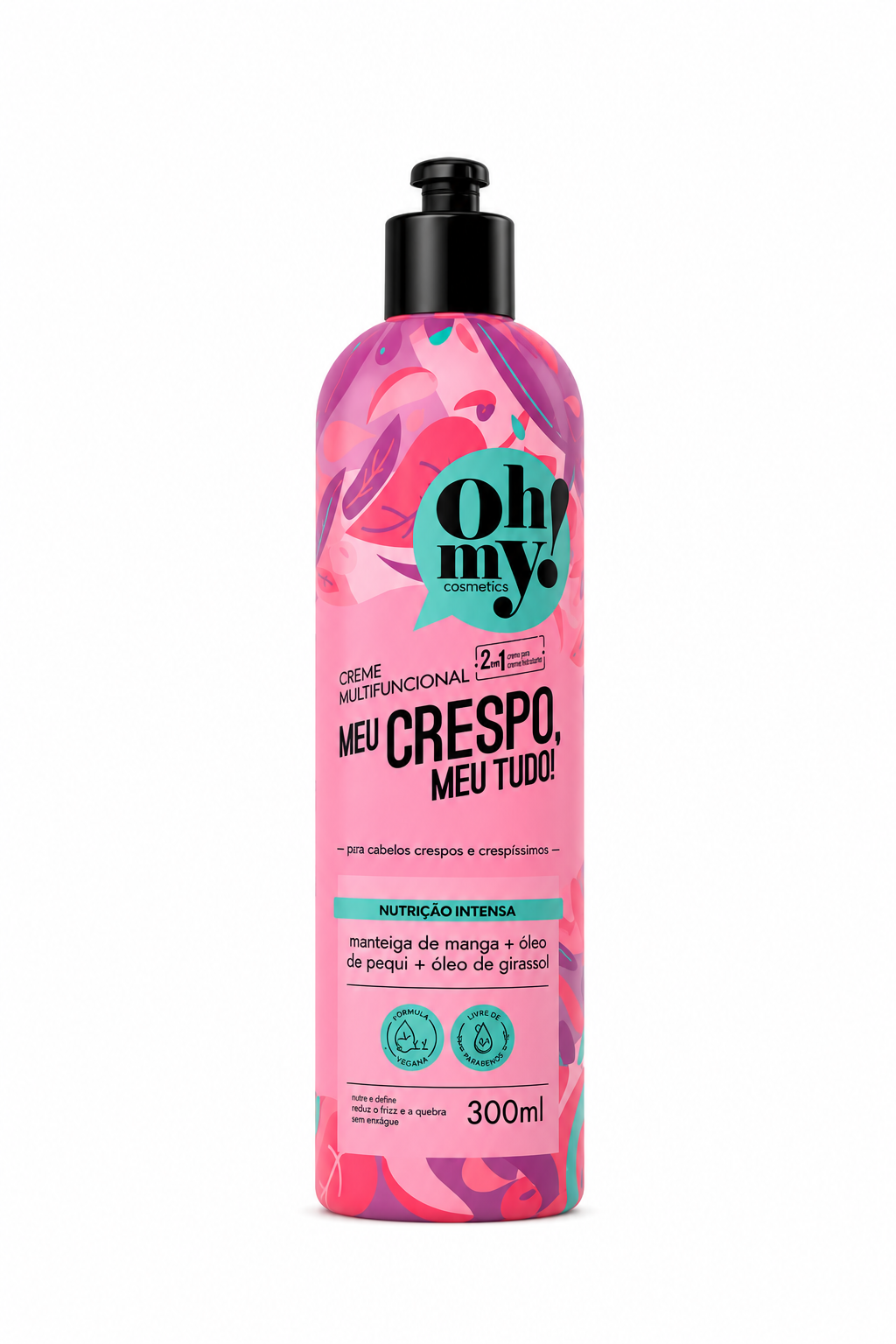 Finalizador Crespo Oh My 300ml para definição do cabelo crespo