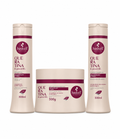 Kit Haskell Queratina Shampoo Condicionador e Máscara para Reconstrução Capilar