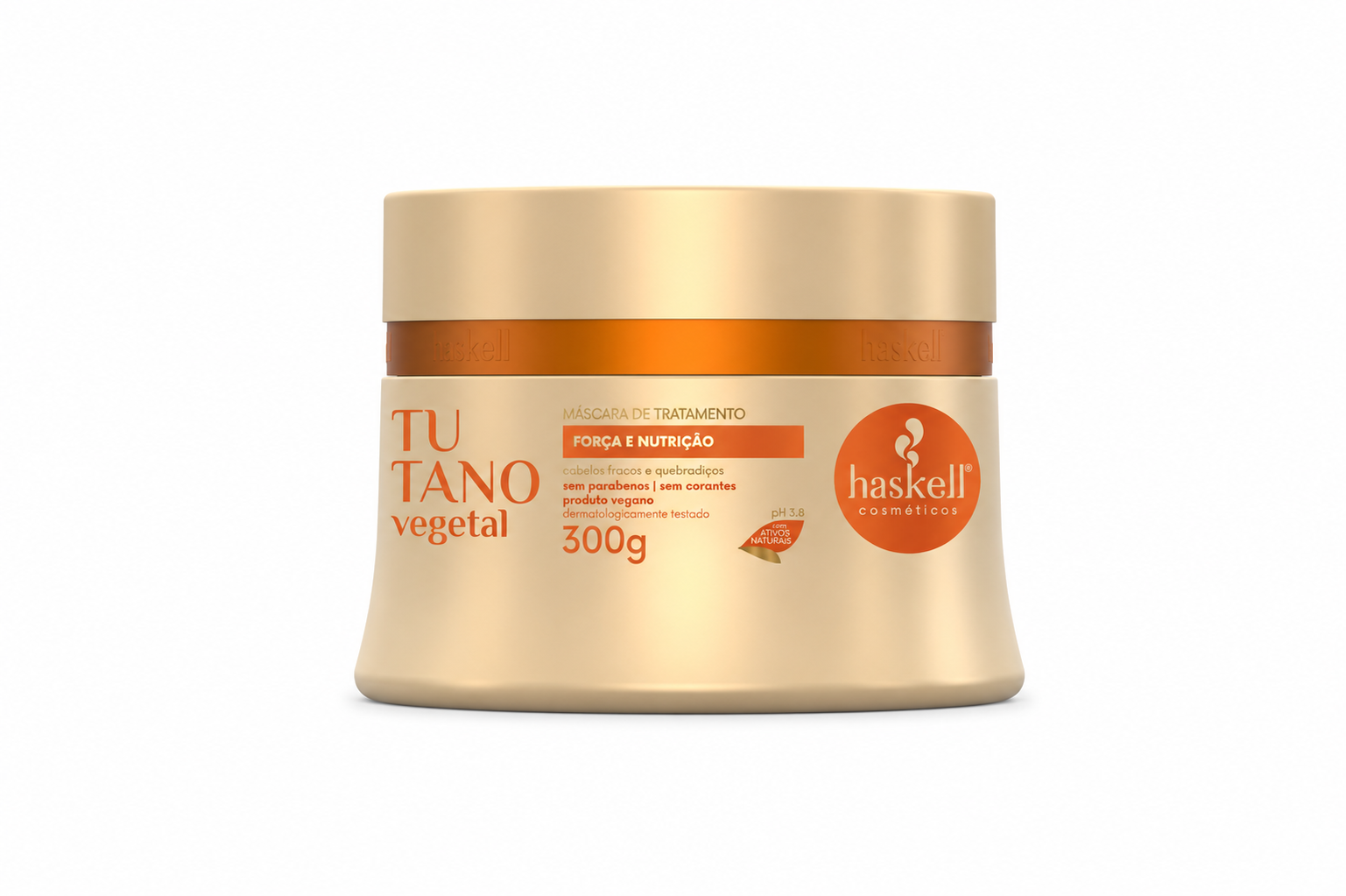 Máscara Capilar Haskell Tutano Vegetal 300g para nutrição profunda, fortalecimento e reparação dos cabelos secos e ressecados.