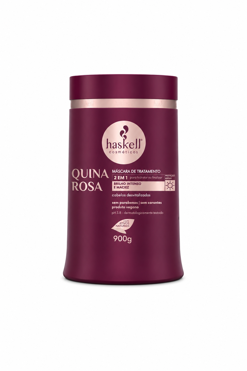 Máscara de tratamento Quina Rosa Haskell 900g para cabelo baço e desvitalizado