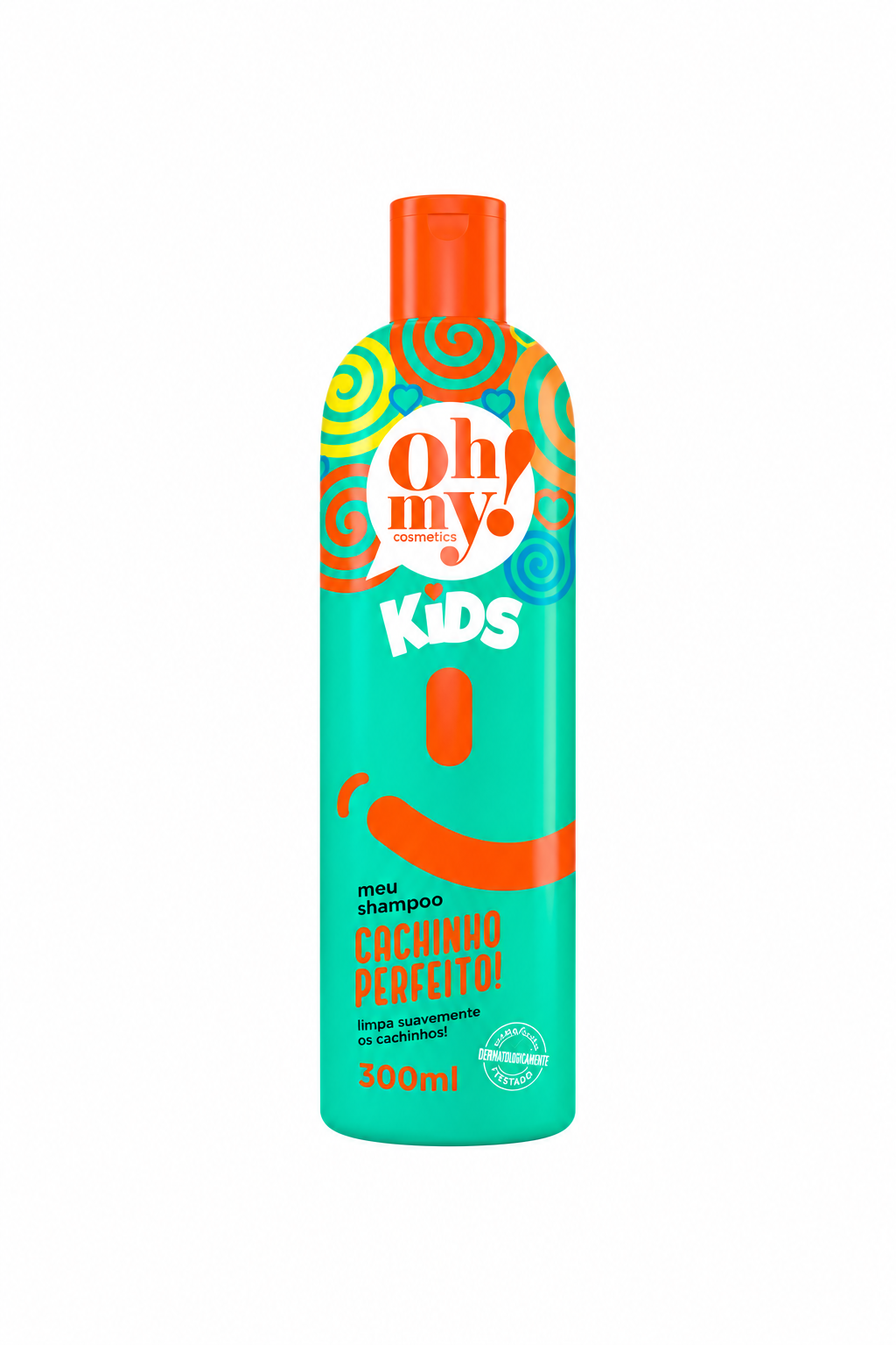 Shampoo Cachinhos Kids Oh My 300ml para limpeza suave do cabelo infantil
