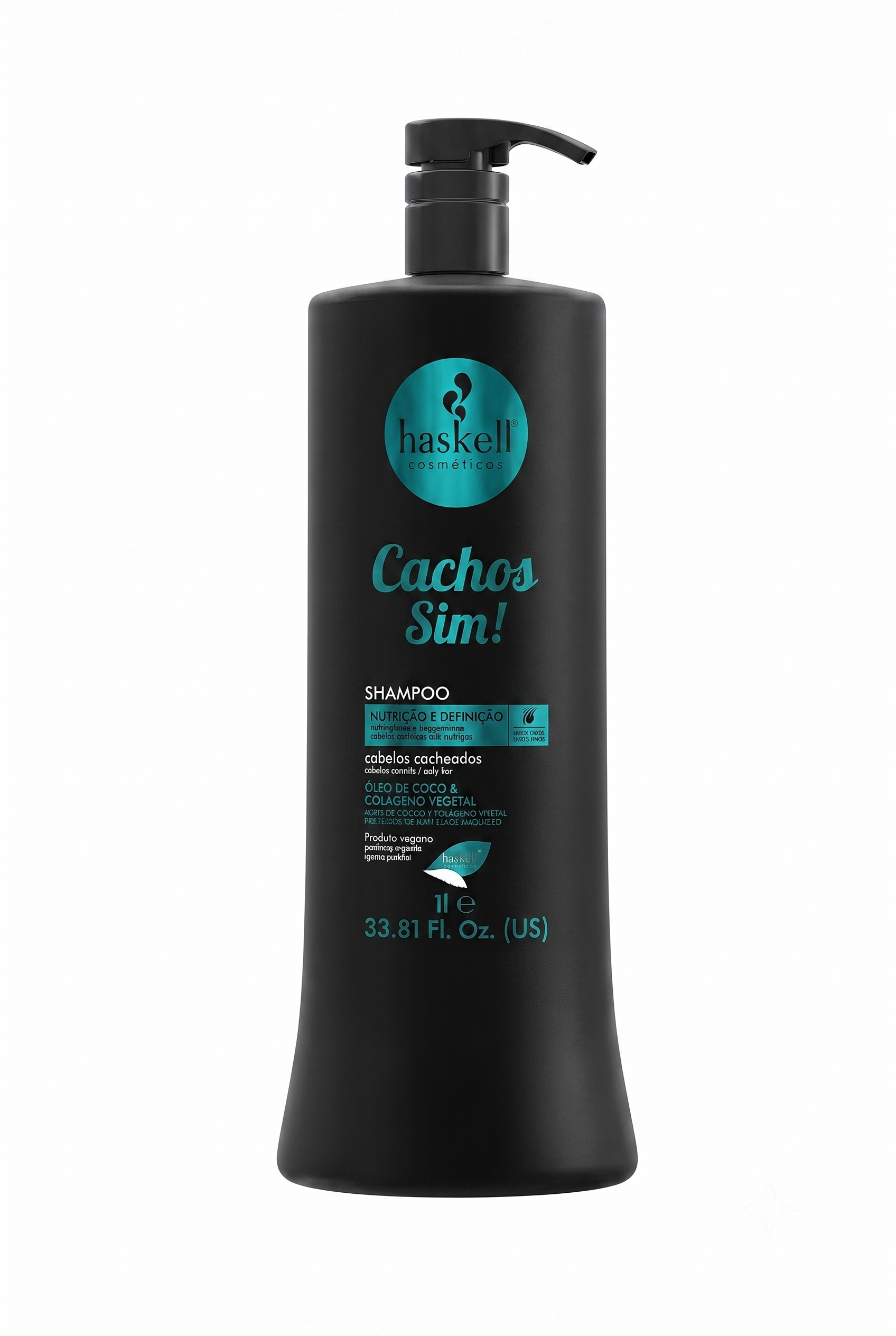 Shampoo Haskell Cachos Sim! 1L para Cabelos Cacheados e Crespos